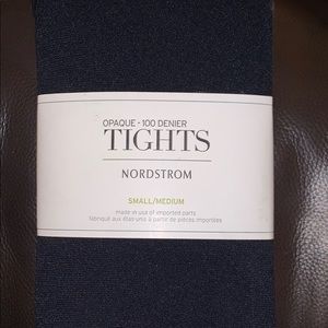 NWT Nordstrom Black Opaque Tights